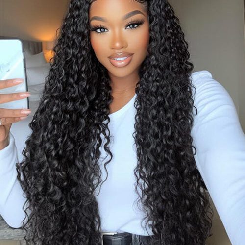 13X5 Pre Everything Glueless Water Wave Human Hair Wigs Pre Cut 7X5 HD Wigs