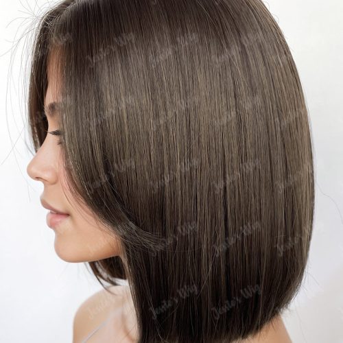 BrunetteCurtainBangsStraightLaceFrontSynthetic yythk 3